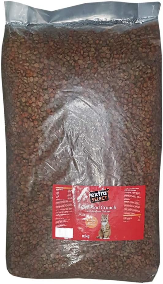 Extra Select Complete Dry Cat Food Meat Mix Cat Biscuits (Beef, Chicken, & Veg), 10kg