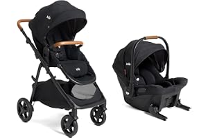 Joie Ginger Pramette Stroller & Mint Latch Infant Car Seat Travel System | Baseless infant car seat with rigid LATCH, stroller with built-in pramette, height-adjustable seat, newborn to toddler