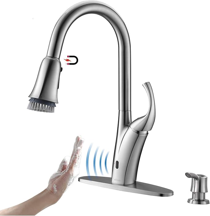 APPASO Touchless Motion Sensing Kitchen Faucet with Pull Down Sprayer