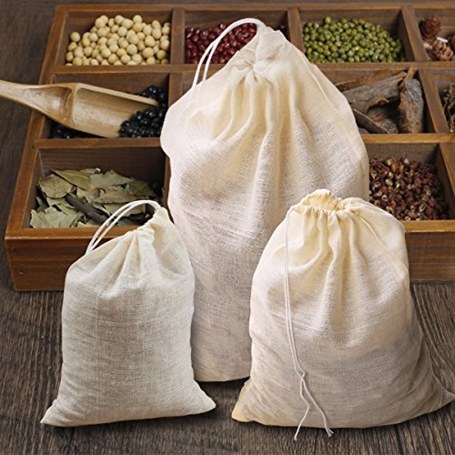 4 kingleder+Reusable+Drawstring+Straining+Cheesecloth