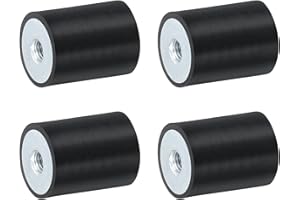 uxcell 4Pcs 30 x 40mm M8 Thread Female Rubber Mounts, Vibration Isolators, Replaces Anti Vibration Pads Flat Silent Block Base Block