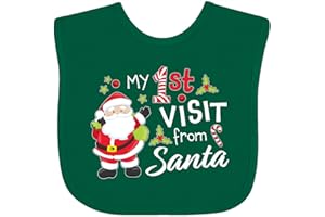 inktastic My First Visit From Santa Baby Bib
