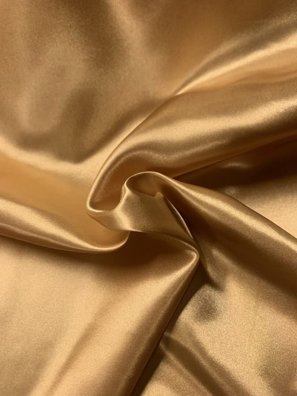60" Gold Charmeuse Satin Fabric by The Yard for