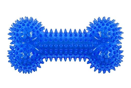 PSK PET MART Bone Dog Toy Dog Chew Toy Toothbrush Stick for Large Dogs and Small Dogs Indestructible Dog Toy for Teeth Cleaning Durable Dog Teething Chewing Breath (Color May Vary) (Blue)