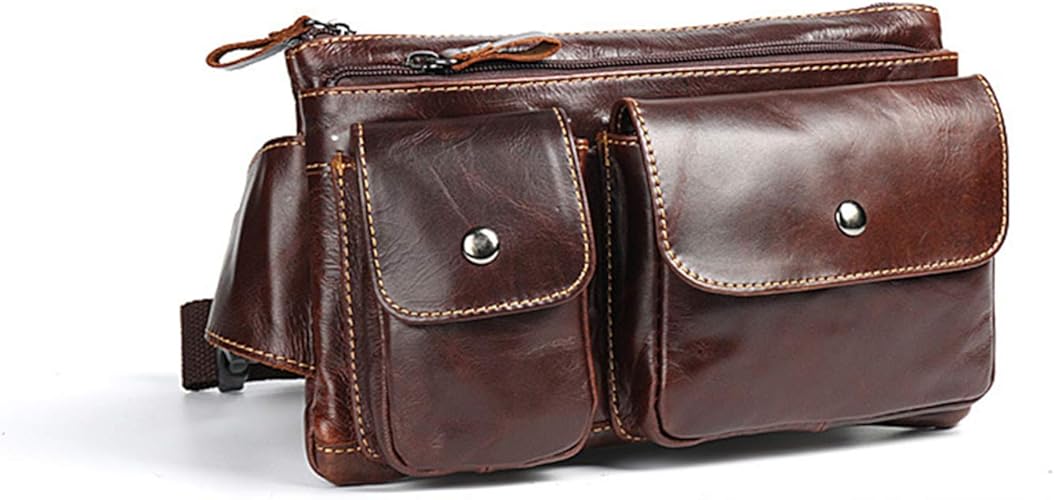 Amazon Angelo ウエストポーチ ボディバッグ 本革 高級 メンズ 牛革 バッグ ショルダーバッグ 人気 軽量 ワンショルダー カジュアル お出かけ アウトドア ビンテージプリント 大人 お釣り ゴルフ 便利 ブラウン ポーチ