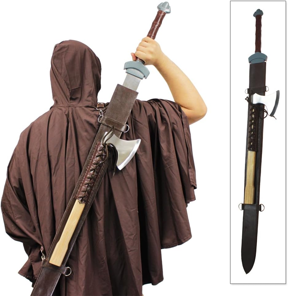 VikingKnights Thor's Champion Sword & Axe Set Winter's Bite Officially Licensed