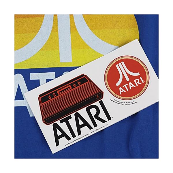 Popfunk Classic Atari Video Game Retro Logo Vintage Gaming Console T Shirt & Stickers - Image 7