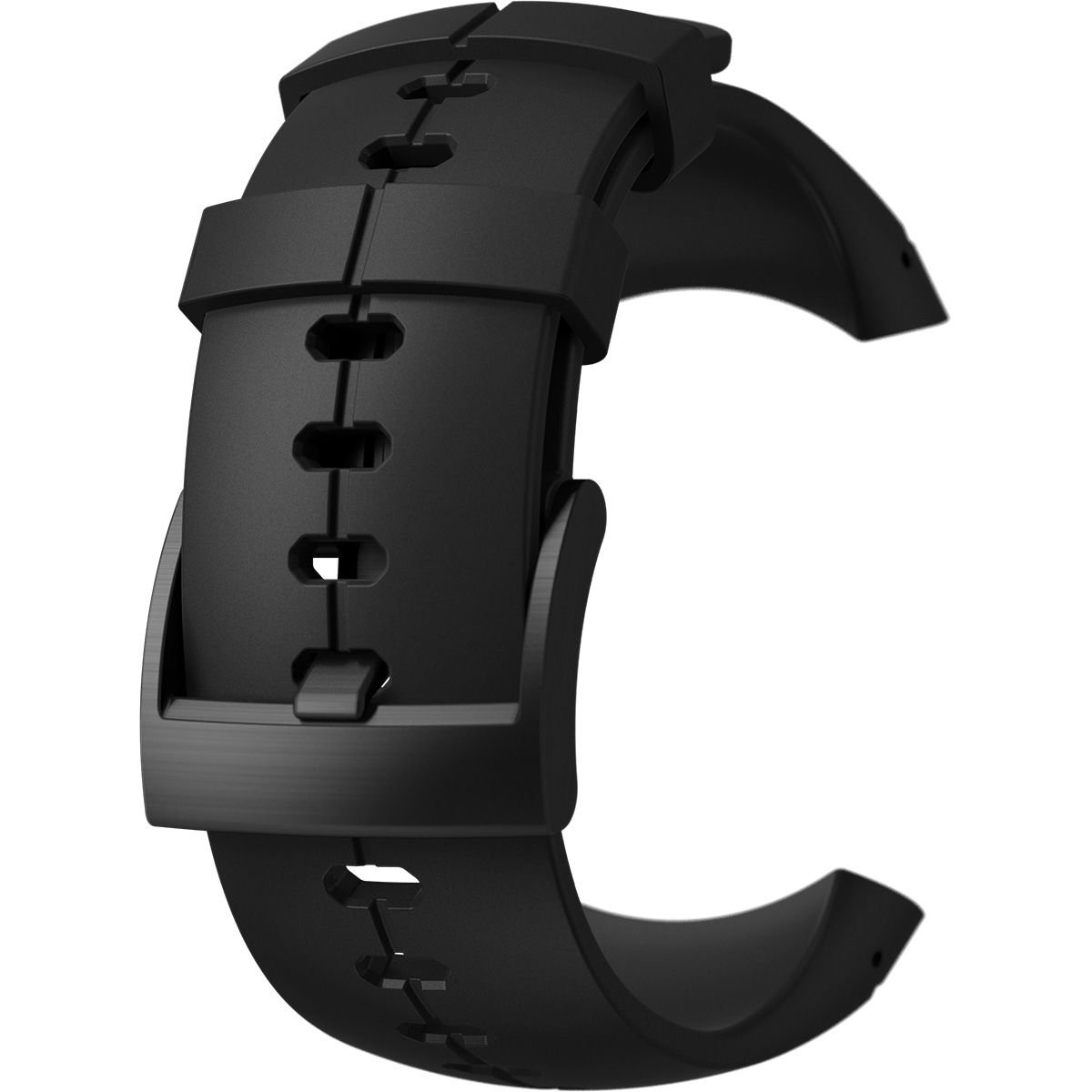 Suunto, Original strap for all Suunto Spartan Ultra watches, Silicone, Length: 24,5 cm, Width: 25 mm, Deep black, Incl. Attachment pins, SS022687000