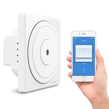 Smart Alexa Lichtschalter, Maxcio Alexa Wlan Lichtschalter 1 Weg, Kompatibel mit Alexa, Google Home und IFTTT, APP Fernbedien
