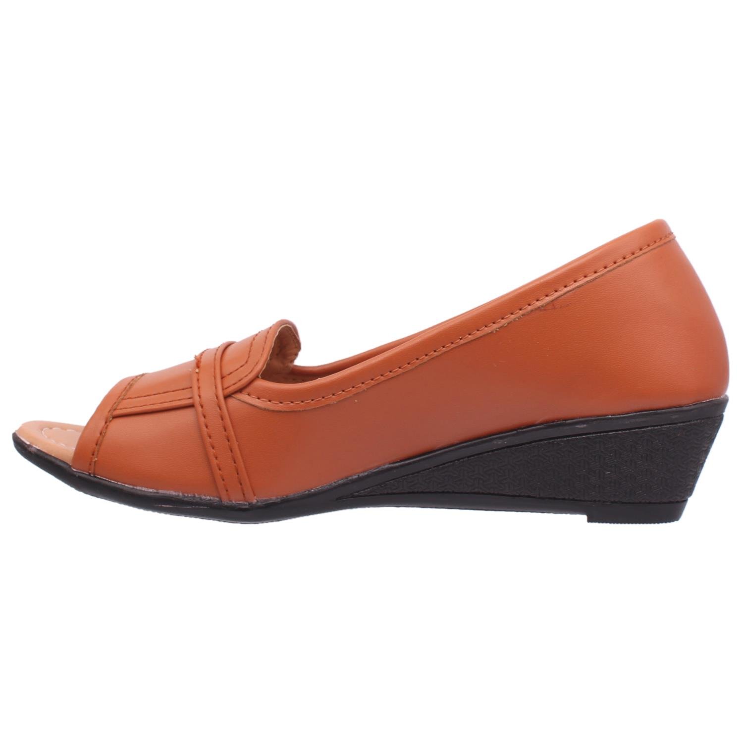 footshez women's tan elegant fashionable platform formal bellies shoes