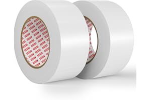 SWRT 2Pack Duct Tape White Heavy Duty - 9 Mil White Duct Tape Strong Adhesive, 2 in x 30 YD (Total 60YD) Duct Heavy Duty Waterproof All Weather No Residue Sealing & Patching for Indoor&Outdoor Repair