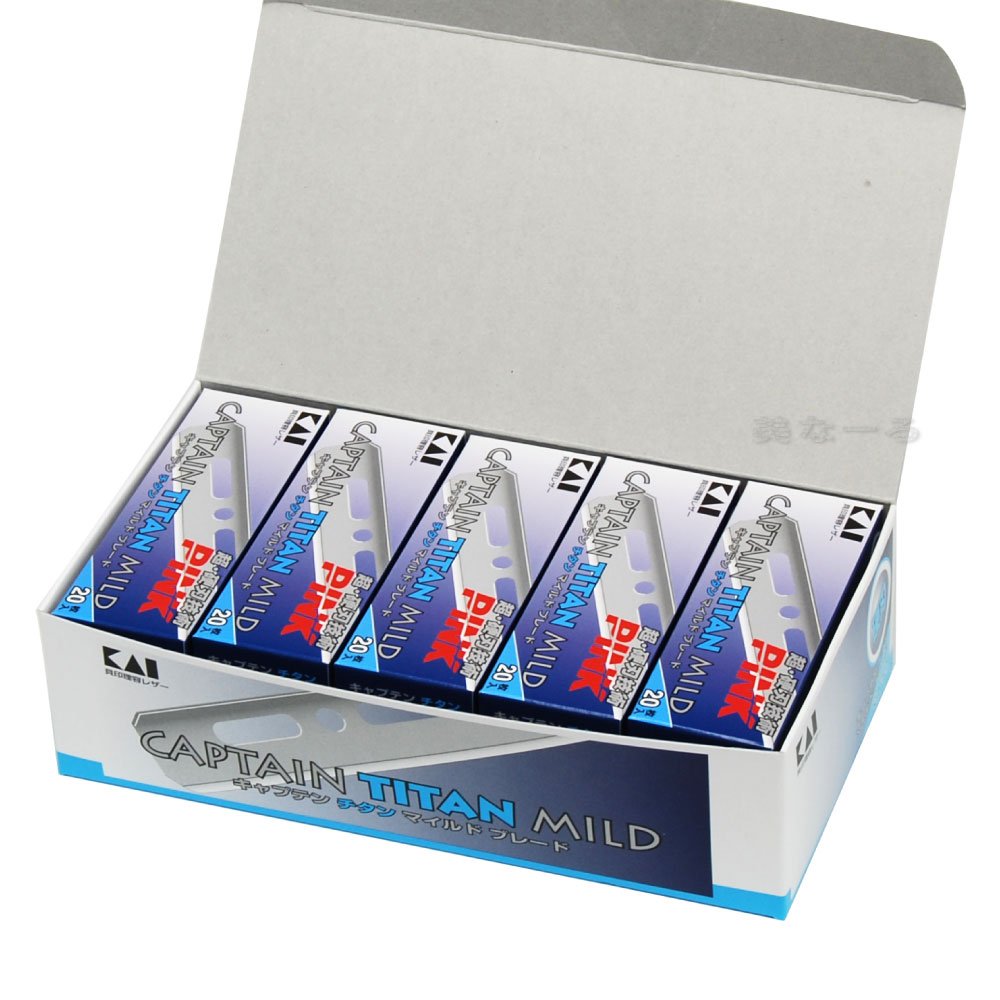 Set of 10 KAI razor Kai captain titanium mild blade eBay