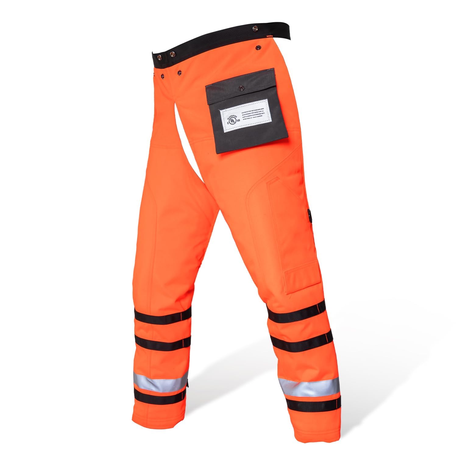 Technical Wrap Chainsaw Chaps by UL Class A 8 Layers Chainsaw Pants Apron Style Orange Image