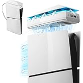 Raryars Console Cooling Fan for PS5 Slim with Dust Cover Colorful LED Light for PS5 Slim Console Disc Edition & Digital Edition Silent Absorb Fan Cooler with 2 USB Port Playstation 5 Slim Cooling System