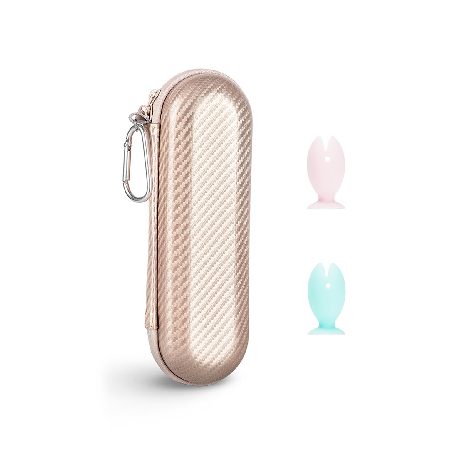 PhD Keisi Toothbrush Travel Case with 2 Head Cover Caps for Oral-B/Oral-B Pro/Philips Sonicare Electric Toothbrush, Keeps Fresh and Clean, Portable Waterproof Organizer Set