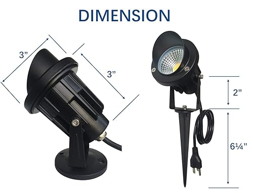 Plug In Flood Light Outdoor SURAIELEC 4-Socket Flood Light Holder, Outdoor Spotlight With Evenly Spotlights Outdoor Waterproof