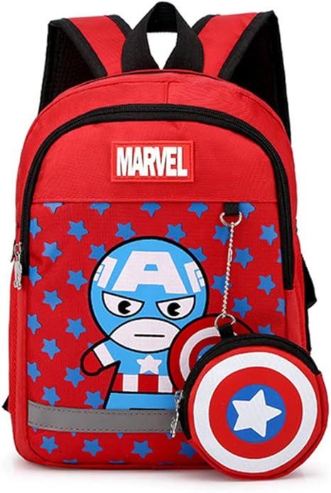 Amazon Co Jp 子供 リュック Ykbba 子供の通学男性赤ちゃん漫画赤い車小クラス中学校少年バックパック22x8x30 9 ホーム キッチン