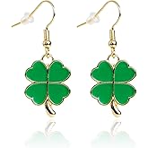 St. Patrick's Day Earrings for Women Shamrock Dangle Earrings Green Lucky Clover Irish Holiday Jewelry Accessories