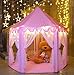 Ejoyous Princess Castle Kids Play Tent, Baby, Toddler, Child, Girls Indoor And Outdoor Play House With Star LED Lights, Large, Pink