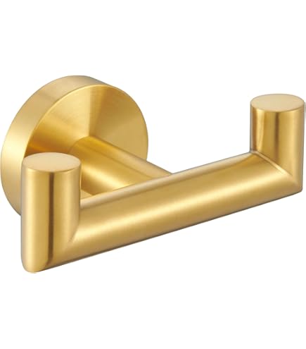 Brushed Gold Toilet Paper Holder - SUS304 Stainless Steel, Wall Mount, Simple Angle Design - View #6