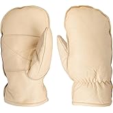 KBar7 Mens Chopper Mittens - Heavy Duty Waterproof Leather Winter Mittens with Double Stitched Sewing