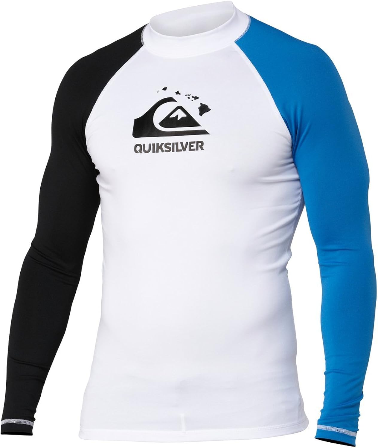 Quiksilver Mens Shaka Long Sleeve Surf TShirt, XXXLarge, White/Blue