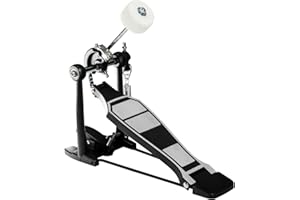 RESANITO Bass Drum Pedals, Chain Drive Kick Drum Pedal, Heavy Duty Single Drum Pedal Drum Kit Suitable for Electric Drum Set or Acoustic Drum Kit