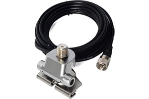 HYS Mobile Radio Antenna Mount Base Clip Trunk Lid Hatchback Bracket with SO239 to PL-259 Connector,16.4Ft of RG-58 Coax Cabl