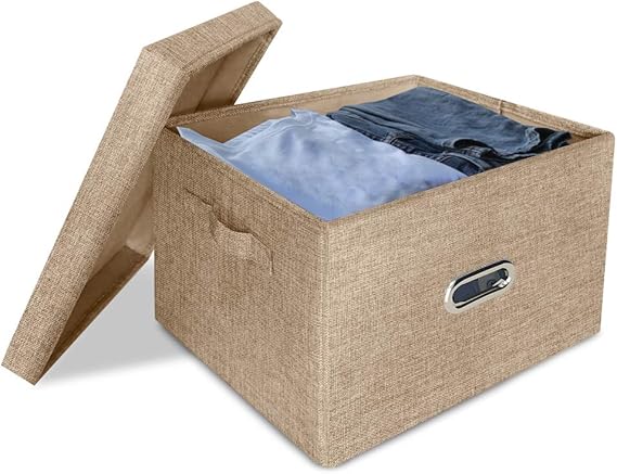 Alansep Faltbare Aufbewahrungsbox mit Deckel, Aufbewahrungswürfel aus