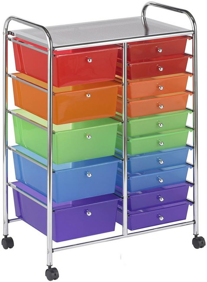 Amazon Com Bs Multi Drawer Plastic Storage Organizer On Wheels
