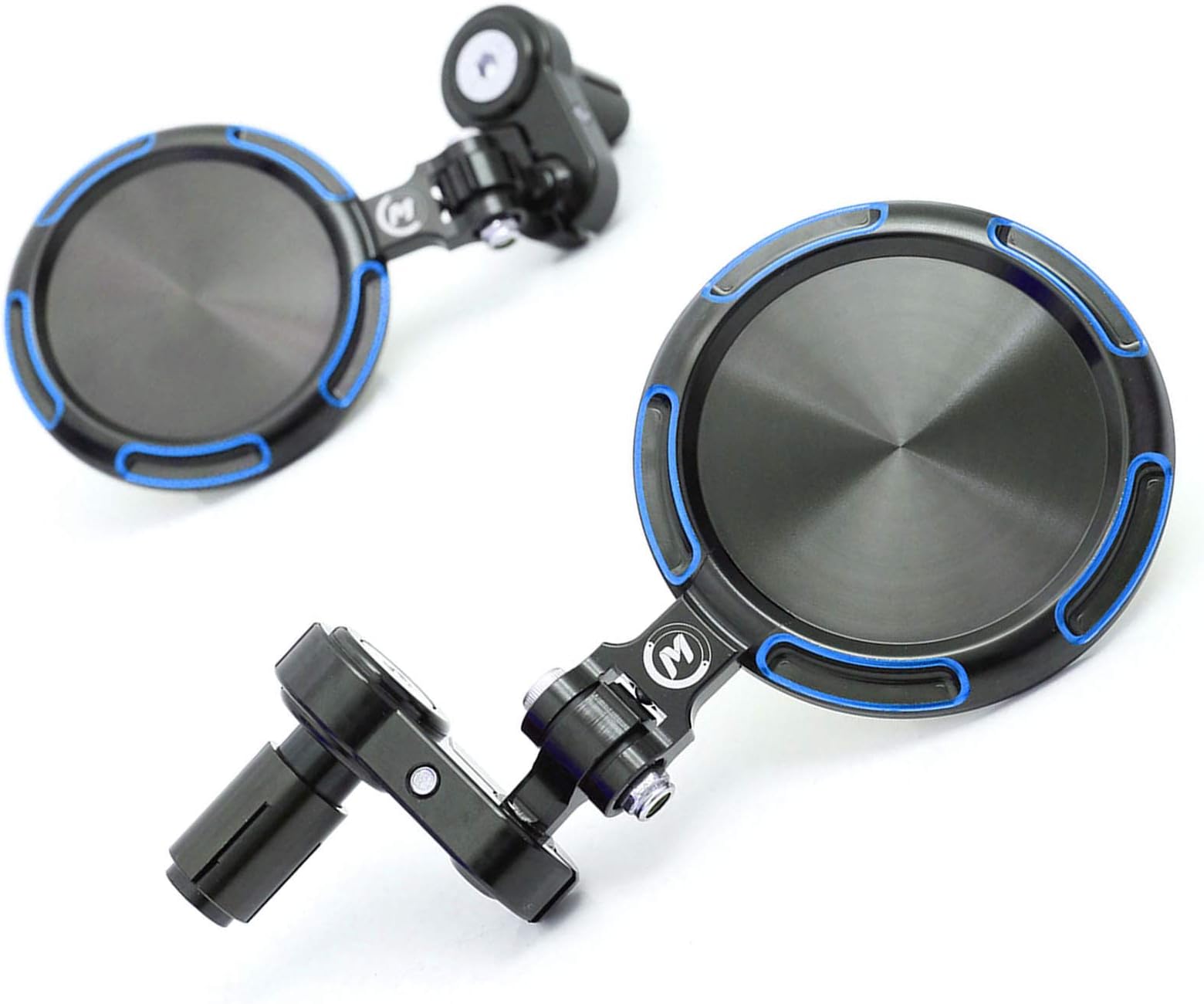 Blue Folding CNC Bar End Mirrors Kit For Yamaha YZF R6 YZF-R6 YZF-R1 YZF R1 Motorcycle