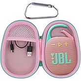 Aenllosi Hard Carrying Case for JBL Clip 5 Bluetooth Speaker, Clip 5 Speaker Protective Case, Pink (Case Only)