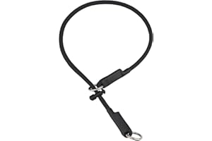 FURSDOLY Martingale Dog Collar – High-Strength Nylon Slip Collar Dog Training Rope with Spring-Loaded Adjustable Stopper, No-Pull Leash for Small, Medium & Large Dogs(Black, 18 inch)
