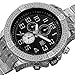 Joshua & Sons Men's JS78 Swiss Quartz Multifunction Dial Bracelet Watch (Silver/Black)