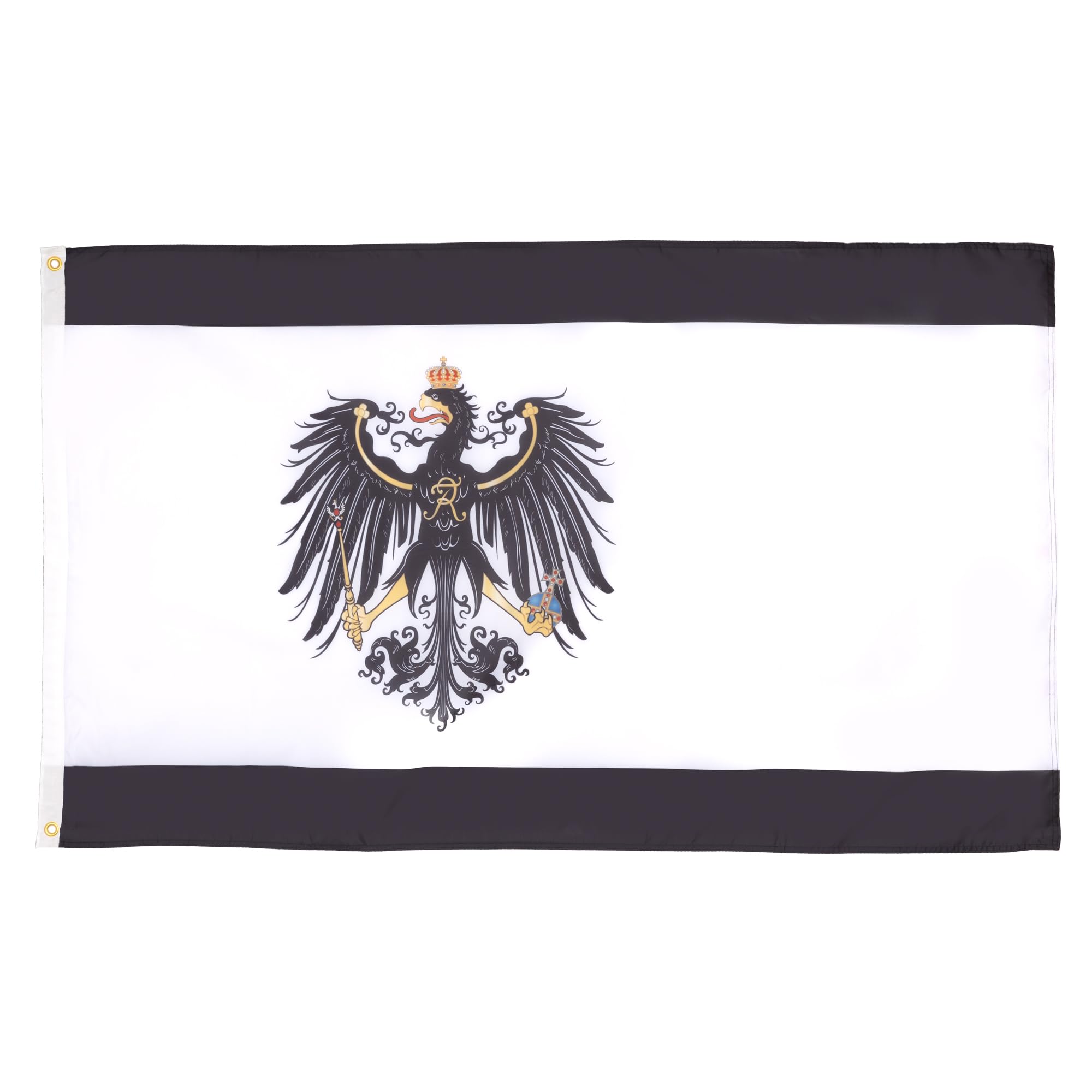 AZ FLAG - Kingdom Of Prussia 1701-1918 Flag - 3x5 Ft - 100D Polyester Prussian Banner with Two Metal Grommets - Fade Resistant - Vivid Colors - 3' x 5' Feet - 150x90 Cm
