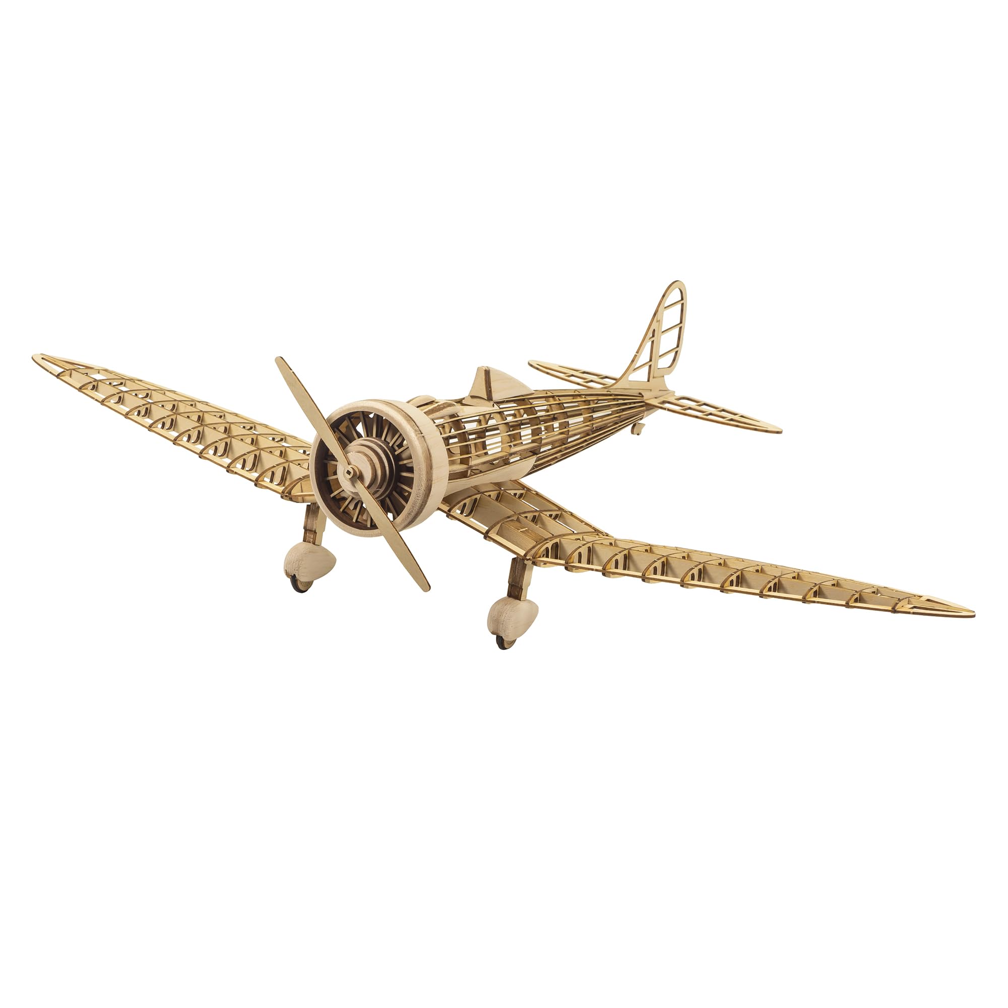 3D Wooden Airplane Model Kit – KA-14 Fighter (1:31 Scale), Laser-Cut Balsa Wood Puzzle for Adults, Realistic Static Display Aircraft Model – Ideal DIY Gift for Hobbyists & Collectors