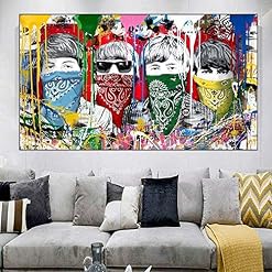 JDFKK Puzzles 1000 Pièces Beatle Puzzles Adultes Aquarelle Graffiti Peinture Puzzles en Bois Enfants Adolescents Famille… - Les Beatles, Paul McCartney, John Lennon, RIngo Starr, George Harrison
