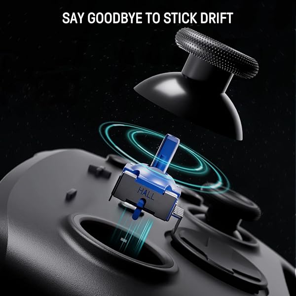 SWITCH 2 PRO CONTROLLER ONE-KEY WAKE UP FOR SWITCH2/OLED,FIREFLY SWITCH WIRELESS CONTROLLER WITH HALL EFFECT JOYSTICKS, NFC FUNCTION, BLACK BLUETOOTH REMOTE GAMEPAD WITH 7 LED/PADDLE/TURBO/MOTION