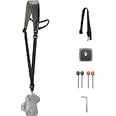 PGYTECH Camera Strap Pro, Professional Camera Harness with Detachable Underarm Strap QR Camera Shoulder Straps, Leather Ergonomic Shoulder Pad Neck Strap for DSLR/Mirrorless Cameras, Black