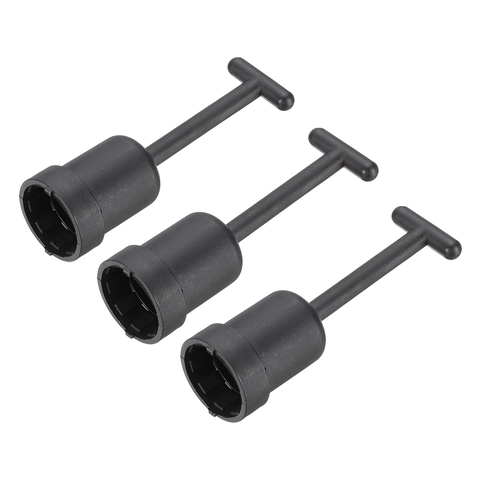 PATIKIL G9 Socket Ring Removal Tool, 3 Pcs PVC Plastic Light Replacing Accessories for Lamp Shade Collar Ring Retaining Ring Tool, 95mm Black