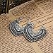 Cyntan Dangling Earrings Bohemian Ethnic Style Heart Shaped Dangle Earrings Mexico Women Earring Statement Vintage Jewelry Antique Silver Tone