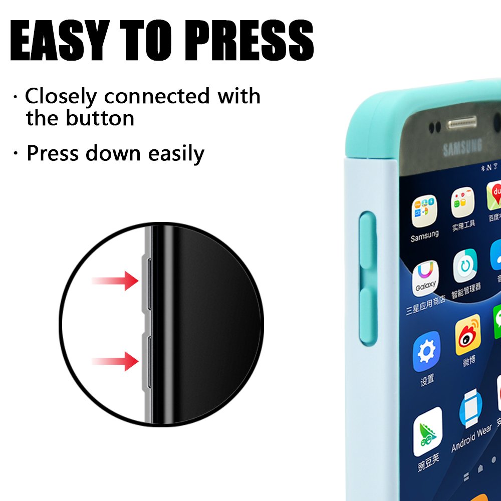 Galaxy S7 Case, MagicSky [Shock Absorption] Studded Rhinestone Bling Hybrid Dual Layer Armor Defender Protective Case Cover for Samsung Galaxy S7 (Flower)