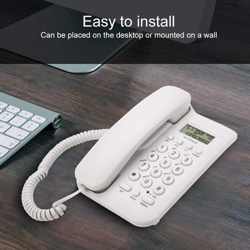 Bewinner Wired Landline Telephone for Home or Office Powered by