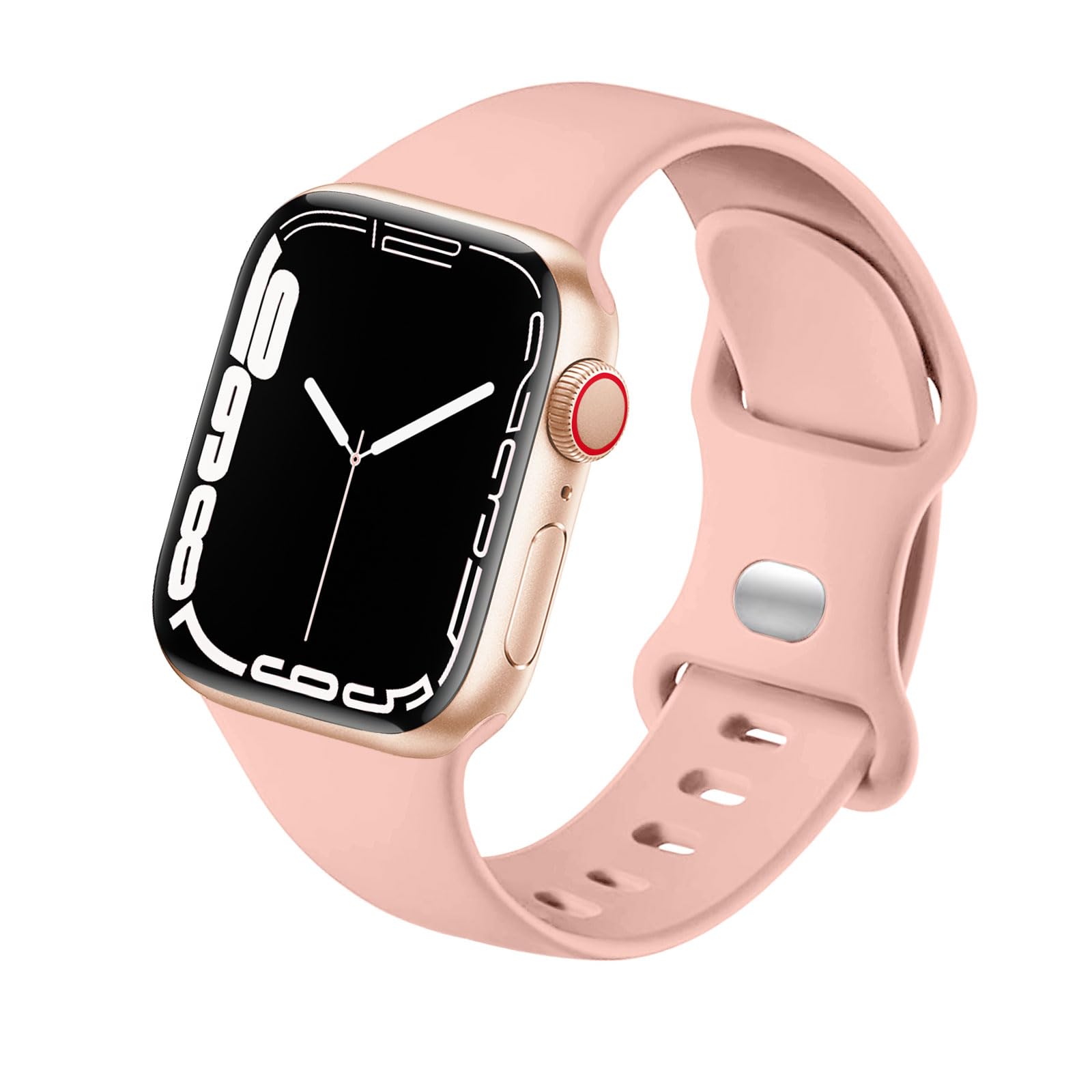 HdanMole Sport Strap Compatible with Apple Watch Straps 40mm 38mm 41mm 42mm 44mm 45mm 46mm, Silicone Strap Replacement for iWatch Bands Series 11 10 9 8 7 6 5 4 SE 3 2 1 Women Men, Vintage-Rose