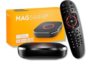 Raxxio MAG544w3 TV Set-Top Box - 4K HDR TV Streaming Device with Amlogic S905Y4 Chipset, 1GB DDR4 RAM, 4GB Flash Memory, Dolby Digital Plus, Linux 4.9, Dual-Band WiFi, USB 2.0, HDMI Cable and Remote