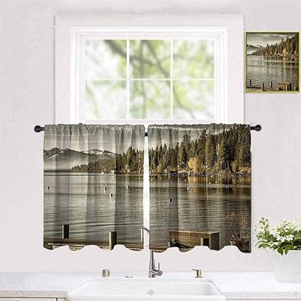 Cortinas de restaurante de 47 x 180 cm (ancho x alto) para cortinas