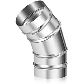 MorningRo 3 Inch Pellet Stove Pipe 45 Degree Steel Exhaust Pipe | Carbon Steel Vent Stove Pipe Elbow for Indoor Outdoor Vent Exhaust, Dia. 3 Inch