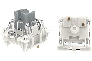 GUYEKS Gateron G Pro 3.0 Pre-Lubed Keyboard Switches,3-Pin 45gf Linear Sliver Switches Pin-Enhanced Switches(108PCS,Silvery,3-Pin)