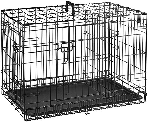 2 AmazonBasics+Double+Door+Folding+Metal+Crate