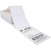 L LIKED 500 Fanfold 4" x 6" Direct Thermal Shipping Labels, with Perforated line for Thermal Printers - Compatible with Zebra